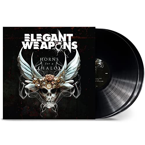 Elegant Weapons "Horns For A Halo" vinyl record with skull artwork.