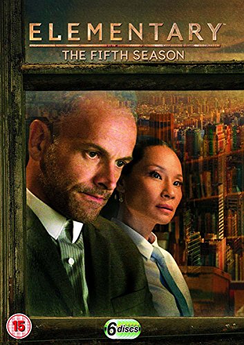 Elementary Season 5 DVD cover featuring Jonny Lee Miller and Lucy Liu.
