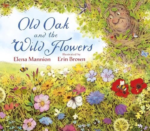 Book cover: tree face with wildflowers, bees, and a bluebird.