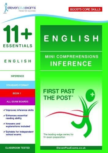 Front cover of 11+ Essentials English Mini Comprehensions Inference Book 1 study guide.