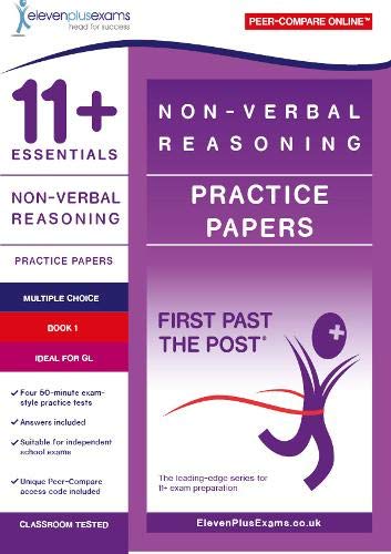Purple cover of "11+ Essentials Non-verbal Reasoning Practice Papers Book 1".