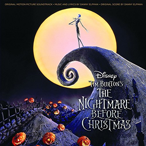 Nightmare Before Christmas album cover with Jack Skellington on a hill.