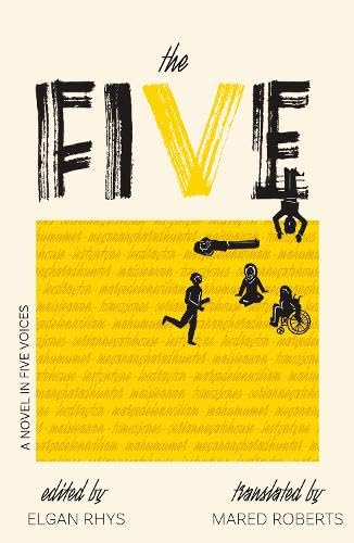 Book cover: "The Five" with figures in yellow and black design.