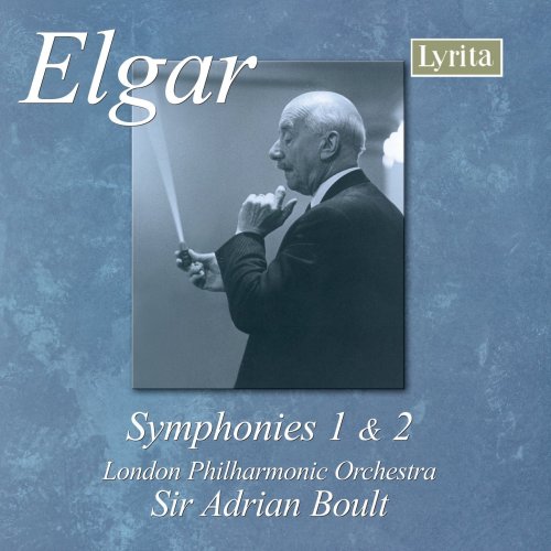 CD cover with conductor Sir Adrian Boult holding a baton, blue background, white text.
