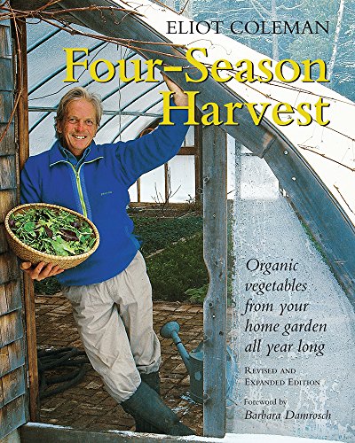 Book cover featuring a man with vegetables in front of a greenhouse.
