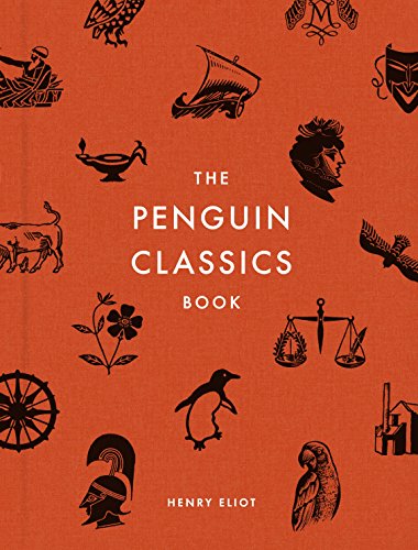 Red book cover with white text: "The Penguin Classics Book" and small illustrations.
