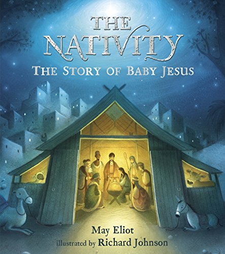 Book cover depicting the Nativity scene with Mary, Joseph, and baby Jesus.
