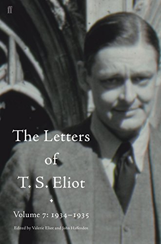 Book cover featuring a portrait of T.S. Eliot, with title and volume details.
