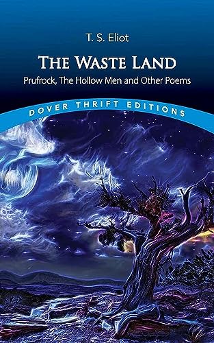 Book cover for T.S. Eliot's poems featuring a gnarled tree under a swirling sky.