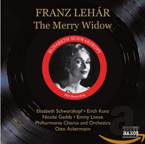 CD cover of "The Merry Widow" featuring Elisabeth Schwarzkopf’s portrait.