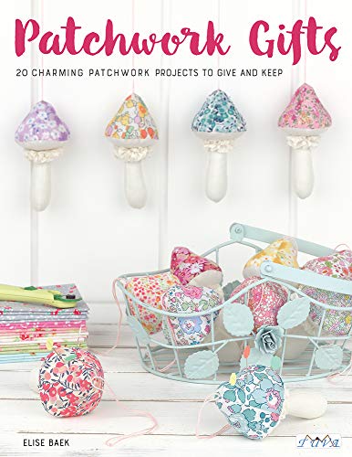 Book cover featuring handmade patchwork toys in a light-colored setting.