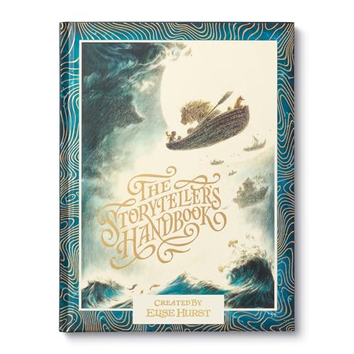 Book cover: “The Storyteller’s Handbook” with a boat illustration.