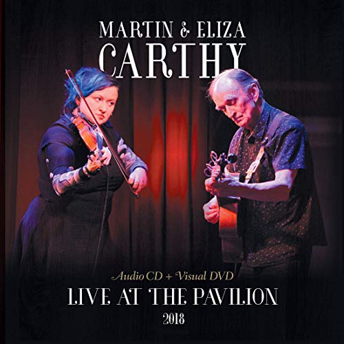 "Album cover featuring a man and woman playing violin and mandolin on stage."