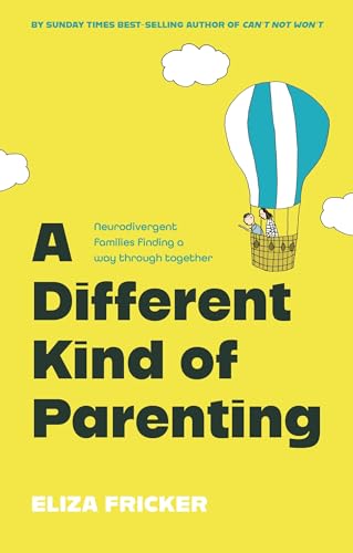 Yellow book cover with large black text and a blue hot air balloon.