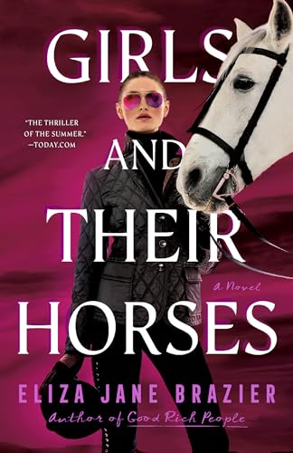 Book cover: girl with horse, pink background, bold white title text.