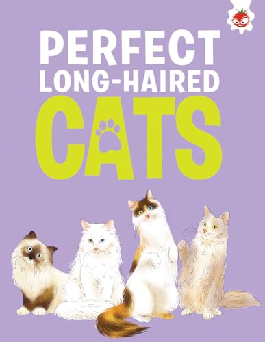 Book cover featuring four fluffy, long-haired cats in shades of white and brown.