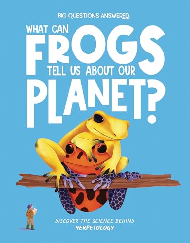 Book cover featuring a yellow and red frog, with text about herpetology.