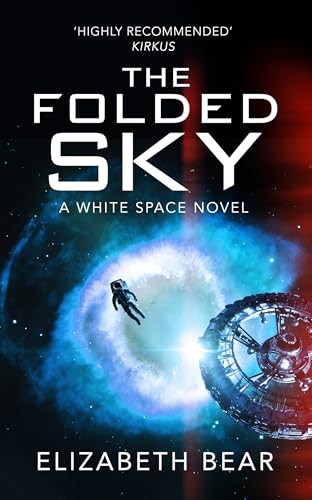 Book cover: astronaut floating near a space station in a nebula.