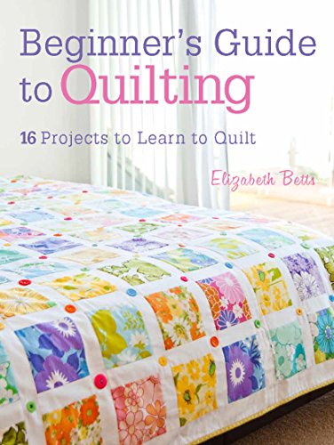 Book cover showing a floral patchwork quilt with buttons on a bed.