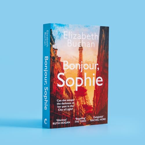 Book cover: “Bonjour, Sophie” by Elizabeth Buchan, featuring the Eiffel Tower.