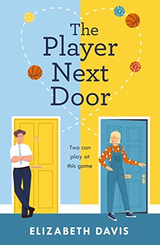 Book cover illustration showing a man and woman standing outside their respective front doors.