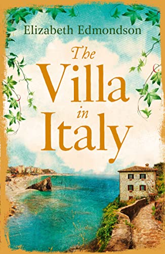 Book cover: “The Villa in Italy” with coastal Italian landscape.