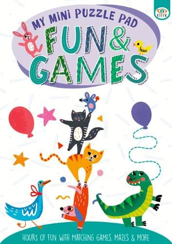 Colorful puzzle pad cover with animals stacked playfully.