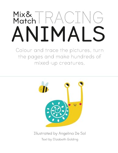 Book cover with illustrated snail, bee, and colorful "Mix & Match Animals" title.