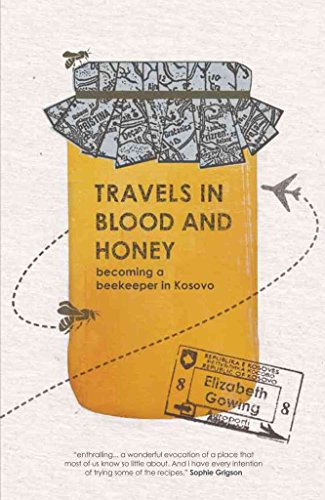 Book cover: jar of honey with text, bees, and a small airplane illustration.