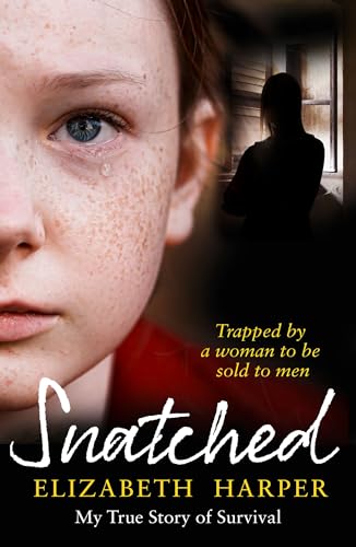 Book cover: close-up of a woman’s tearful face, dark figure in background.