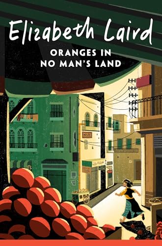 Book cover: illustrated street scene with oranges in foreground.