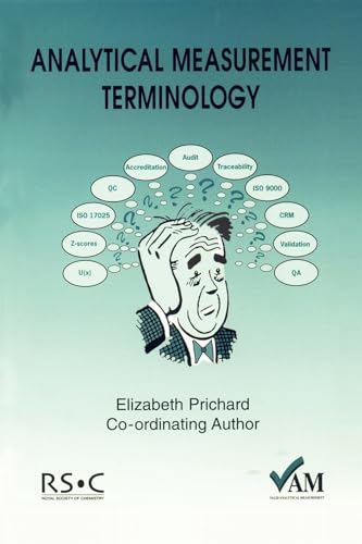 Book cover with a cartoon man thinking about analytical measurement terminology.