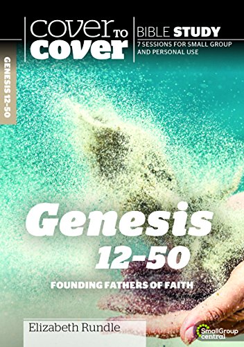 Bible study guide cover for Genesis 12-50, with abstract teal background.