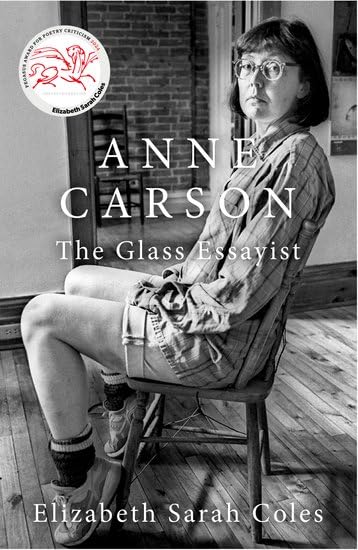Book cover featuring a black and white portrait of Anne Carson.