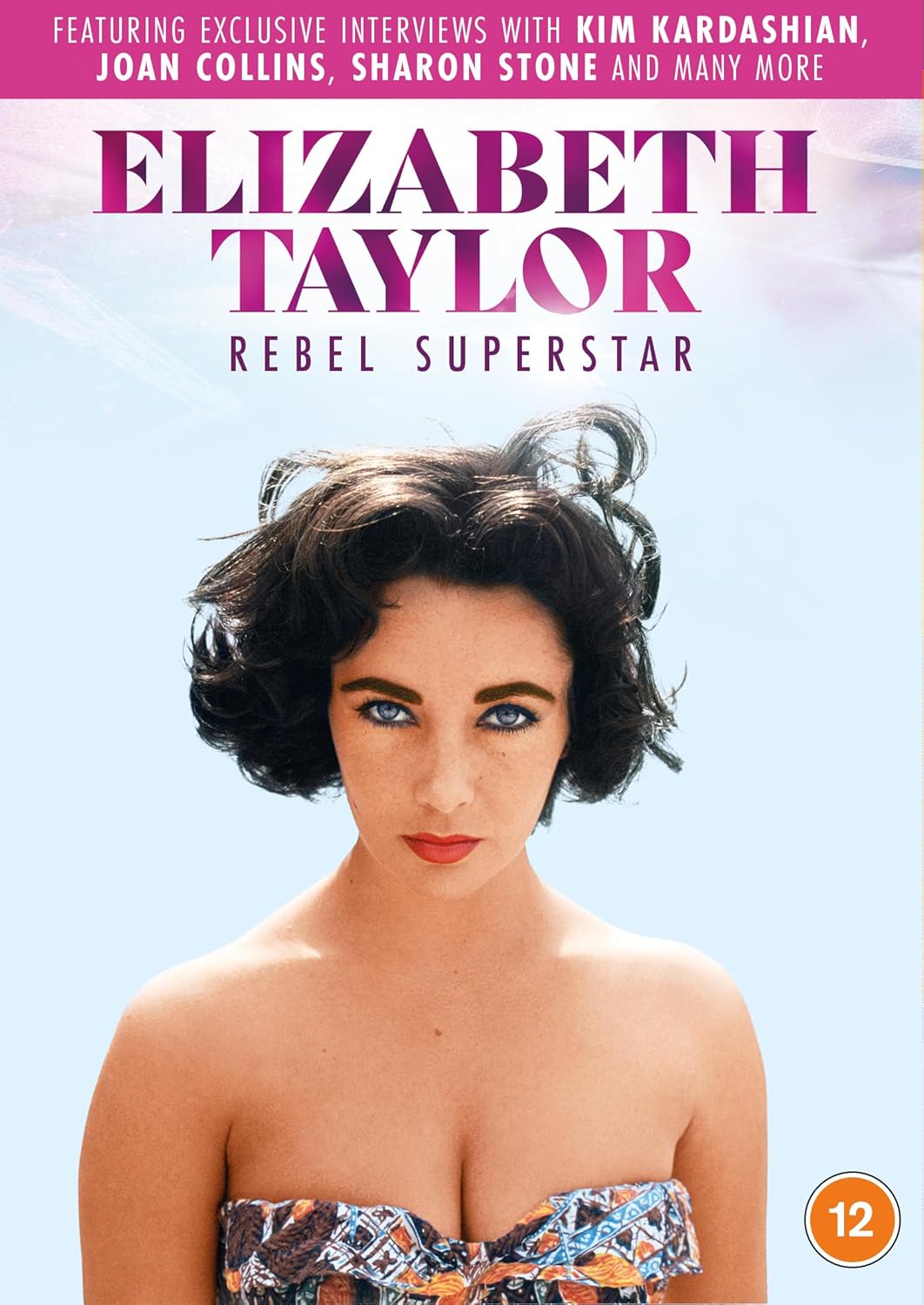 DVD cover featuring a portrait of Elizabeth Taylor with dark hair.