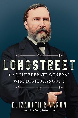 Book cover featuring a portrait of James Longstreet, Confederate general.
