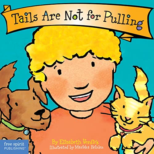 Book cover showing a smiling child with a dog and a cat.