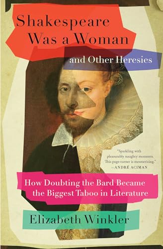 Book cover showing a composite portrait of William Shakespeare and a woman.