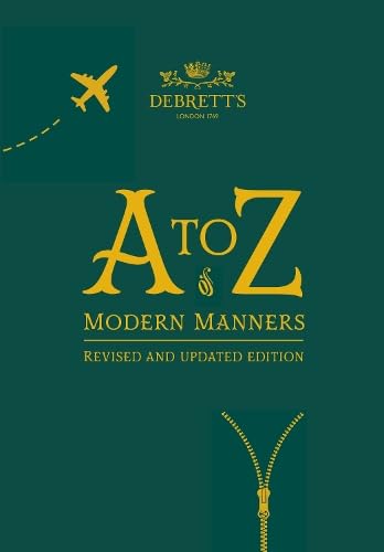 Book cover titled A to Z of Modern Manners with gold text on green background.