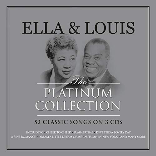 Album cover featuring black and white portraits of Ella Fitzgerald and Louis Armstrong.
