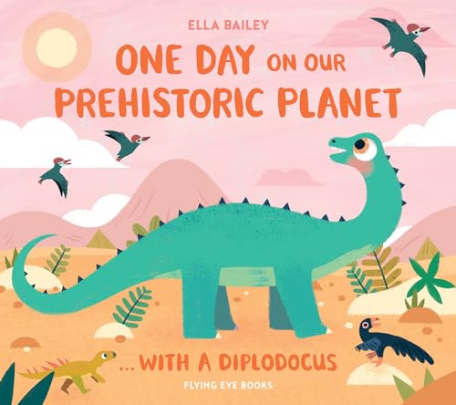 Children’s book cover featuring a green Diplodocus in a prehistoric landscape.