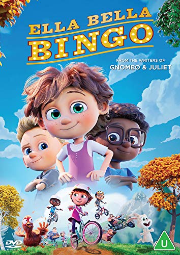 "Ella Bella Bingo DVD cover featuring cartoon children and animals in a sunny landscape."