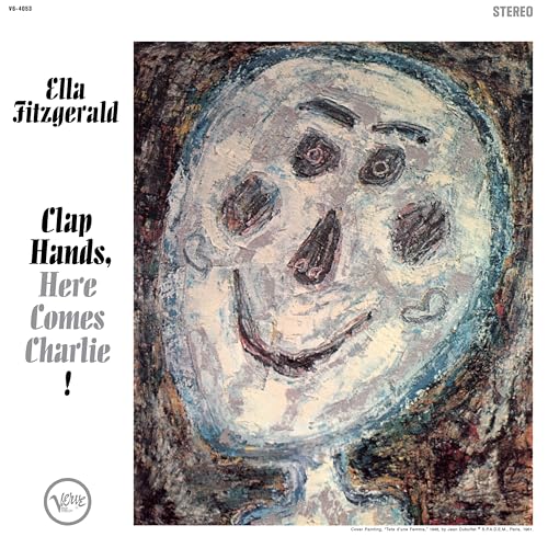 Ella Fitzgerald album cover: abstract face painting with text.
