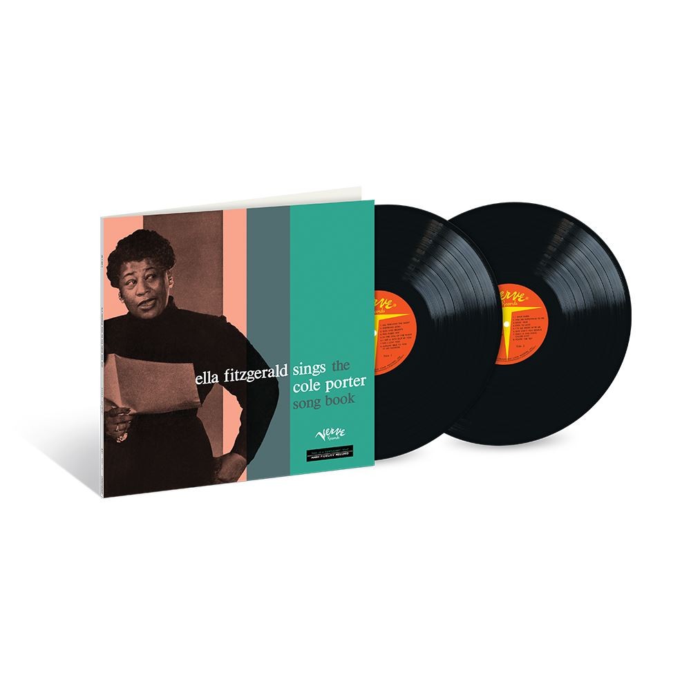Ella Fitzgerald vinyl record set with portrait cover and two black discs.