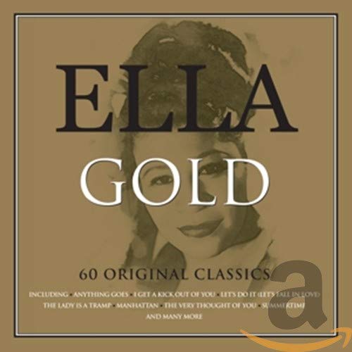 CD cover for Ella Fitzgerald’s “Gold” album, featuring a portrait of the artist.