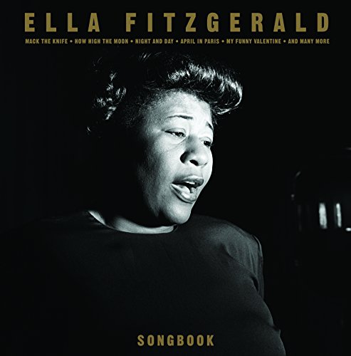 Ella Fitzgerald's "Songbook" vinyl album cover, black and white portrait.