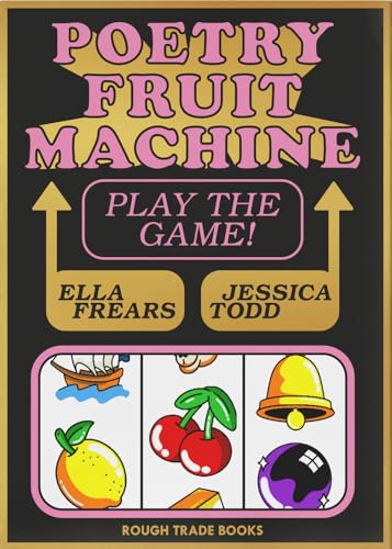 Colourful machine with buttons and slots, dispensing poetry, with fruit graphics and screen.