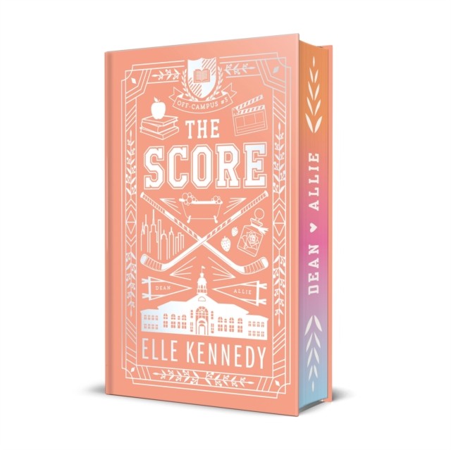 Coral book cover with title “The Score” and author Elle Kennedy.