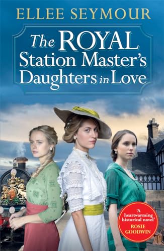 Book cover featuring three women in vintage clothing with a train.