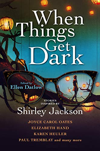 Book cover: "When Things Get Dark" with glasses reflecting a figure.